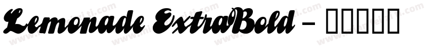 Lemonade ExtraBold字体转换